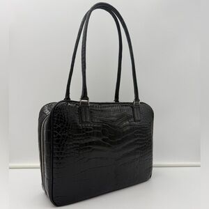 COLOMBO 1937 MILANO Exotic Genuine CROCODILE w/ Palladium 29 Bag • Made in ITALY